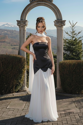 Rochie Elina Alb-Negru