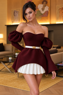 Rochie Nina Burgundy – imaginea 3