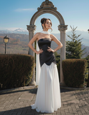 Rochie Elina Alb-Negru