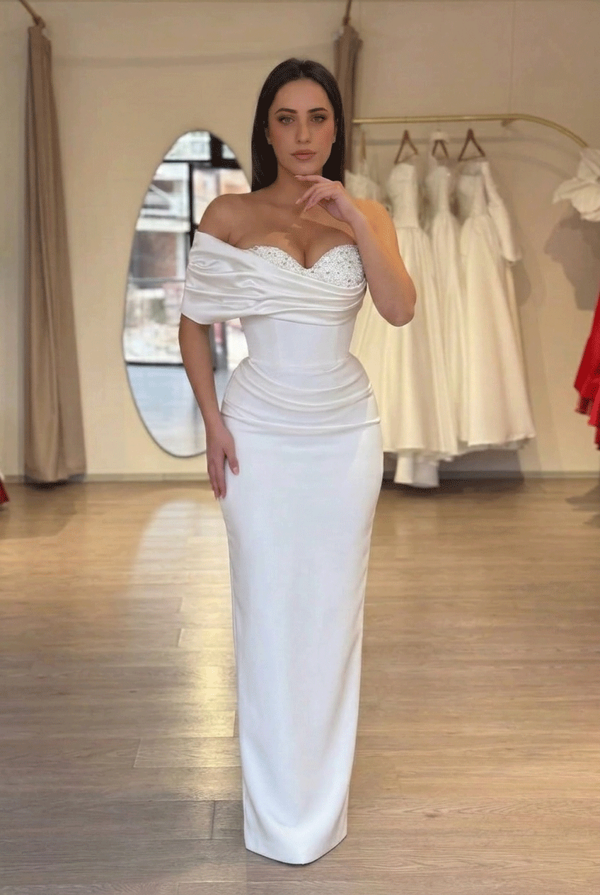 Rochie Emily Alb - Rochie Banchet Elegantă - Parseea – Parseea